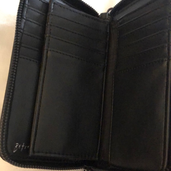 Betsey Johnson Black Faux Leather ZA Wallet Quilted Heart & Geometric Design NWT - Picture 12 of 16